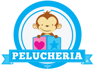 Logo de pelucheria en azul con Miko