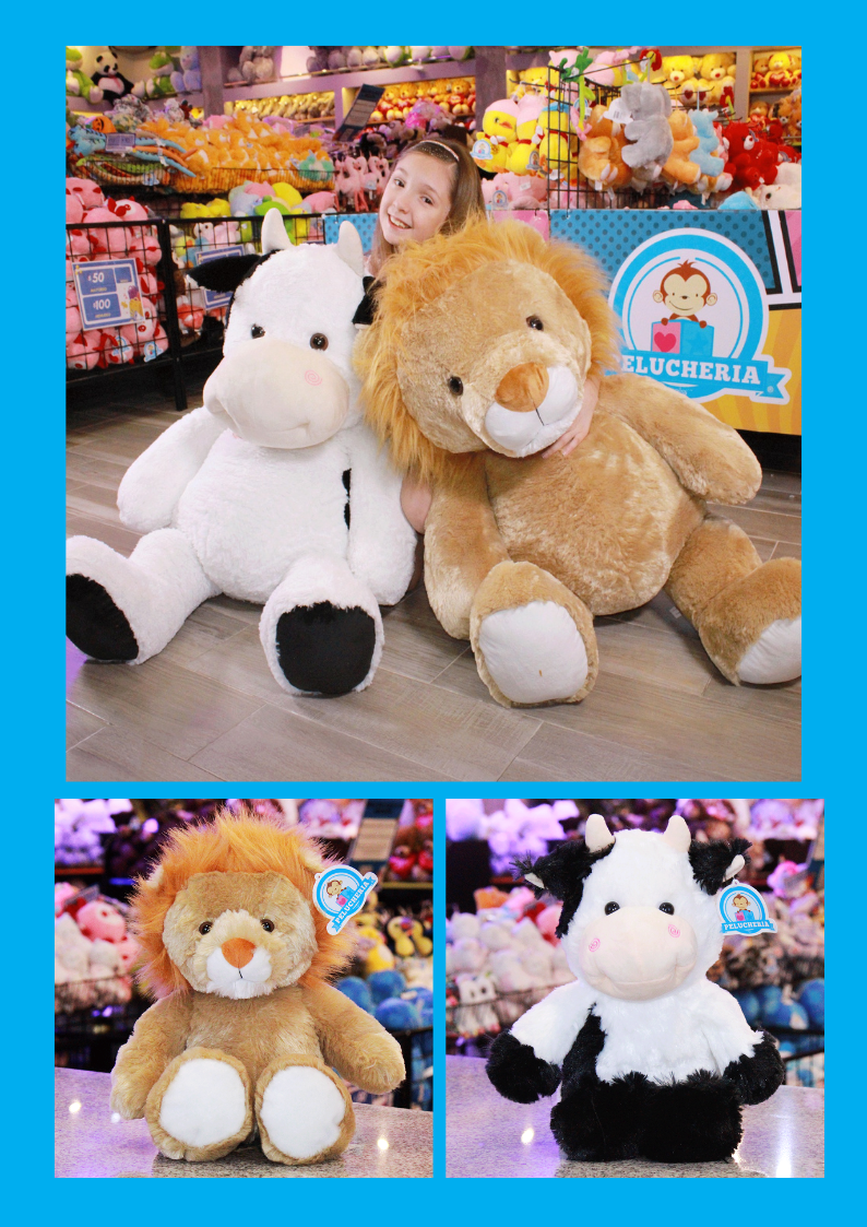 Variedad de osos de peluche gigantes exhibidos juntos en un set