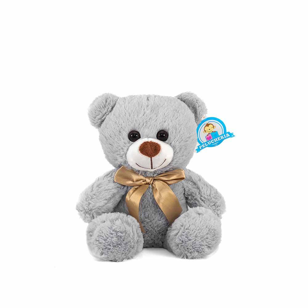 Oso de peluche gris abrazable, perfecto como regalo, decoraciones, eventos,  baby showers y fiestas. 