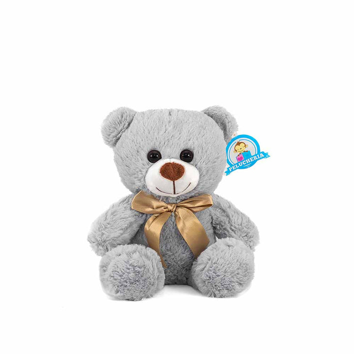 Oso de peluche gris abrazable, perfecto como regalo, decoraciones, eventos,  baby showers y fiestas. 
