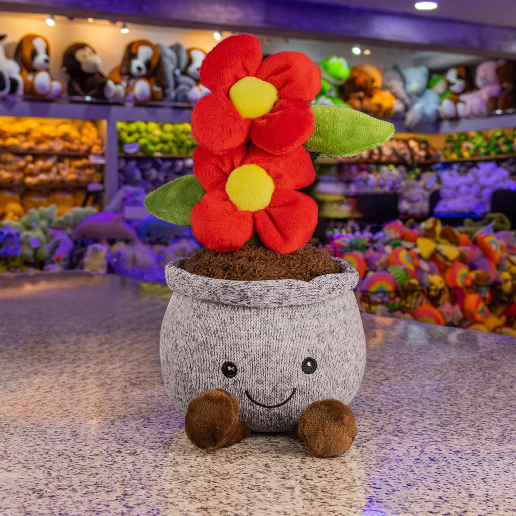 Planta Dalia de peluche. Ideal para mayoristas y tiendas de regalos