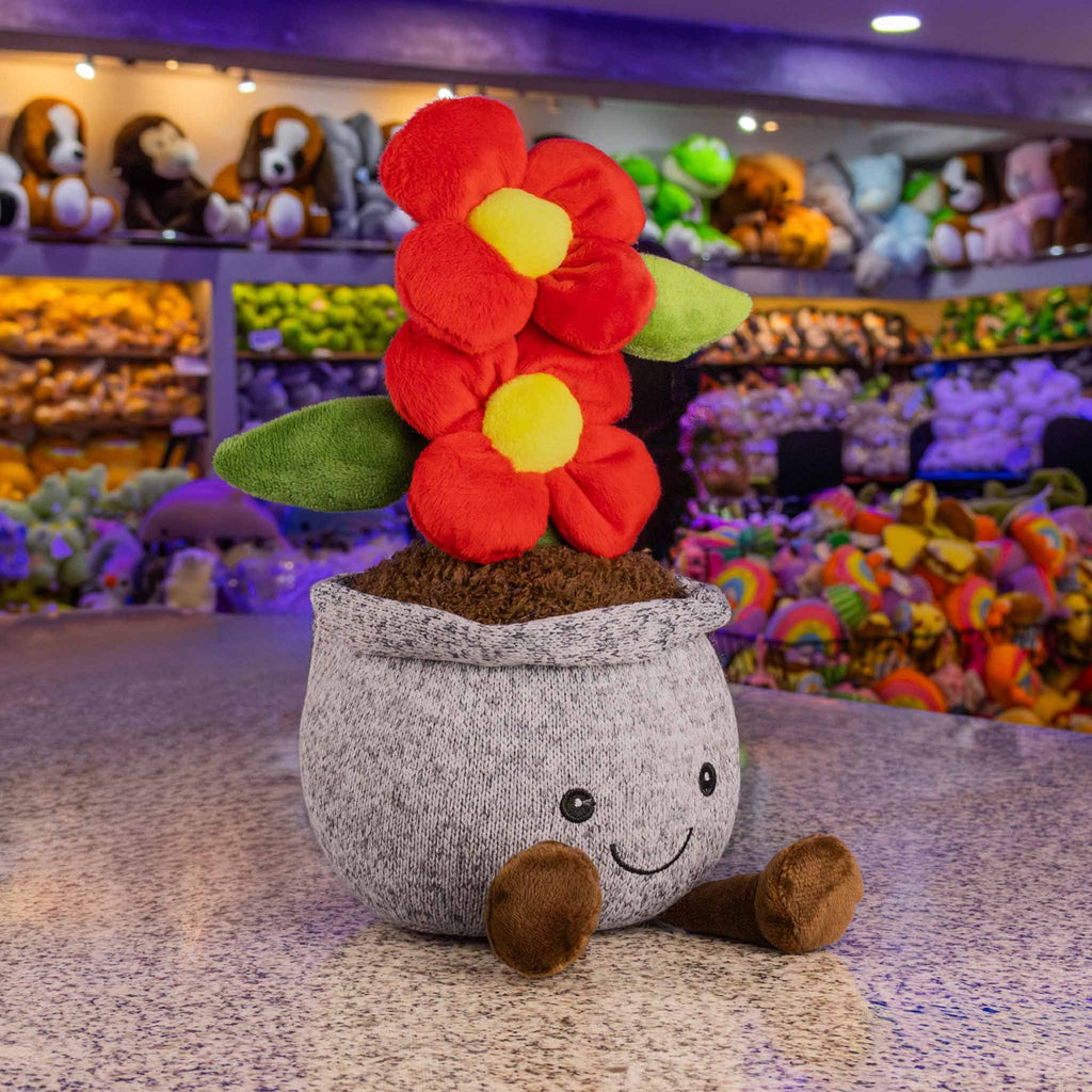 Planta Dalia de peluche. Ideal para mayoristas y tiendas de regalos