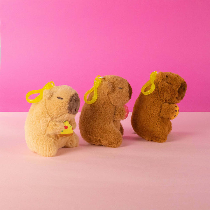 Set de 12 Piezas Llavero de peluche Capibara 10 cm
