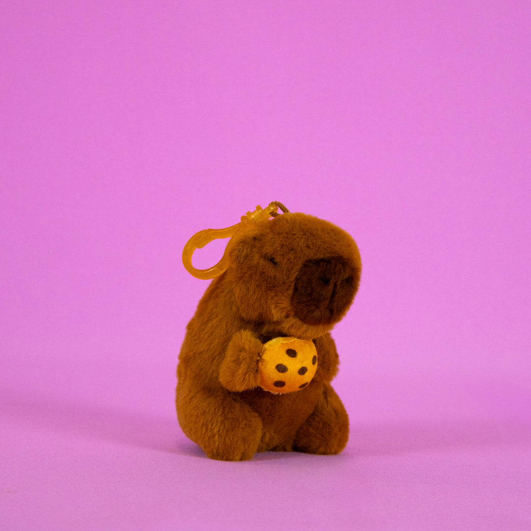 Set de 12 Piezas Llavero de peluche Capibara 10 cm