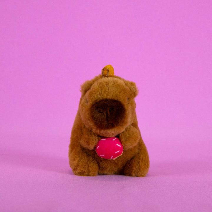 Set de 12 Piezas Llavero de peluche Capibara 10 cm