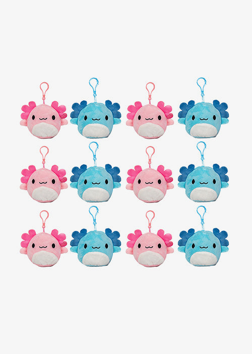 Set de 12 Piezas Llavero Ajolote de peluche 8 cm