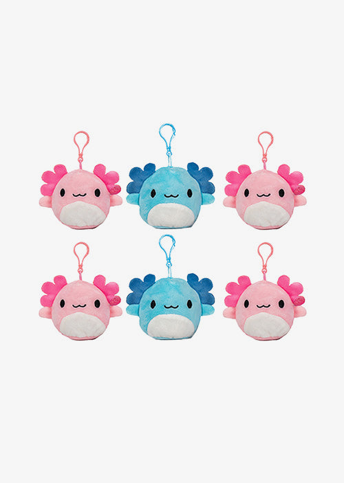 Set de 6 Piezas Llavero Ajolote de peluche 8 cm