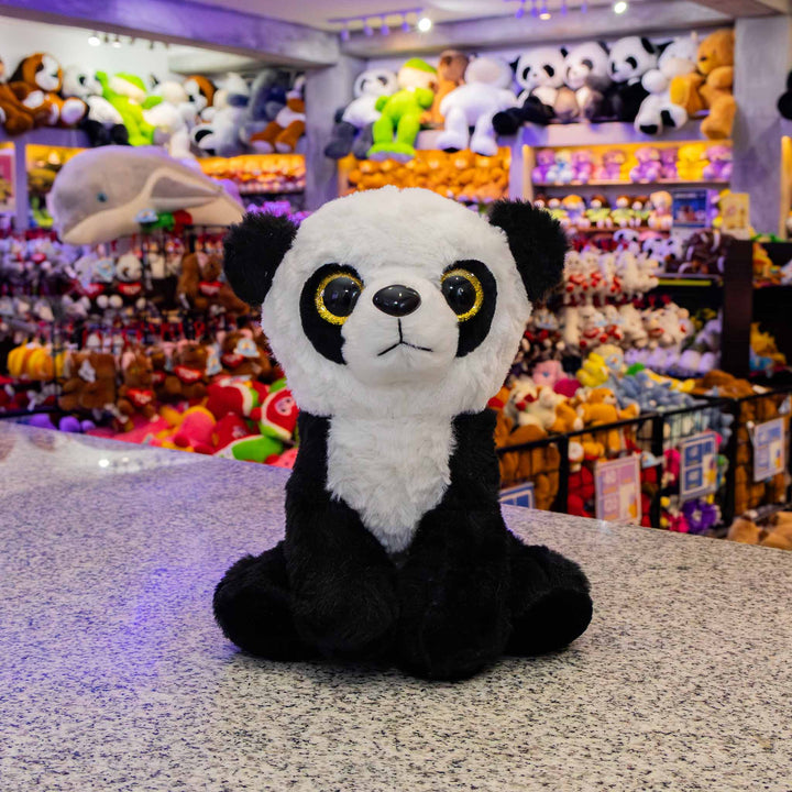 Set de 9 piezas Zoológico de peluche animales de 25 cm, perro, gato, conejo, panda, oso, rana, chango, mapache y elefante