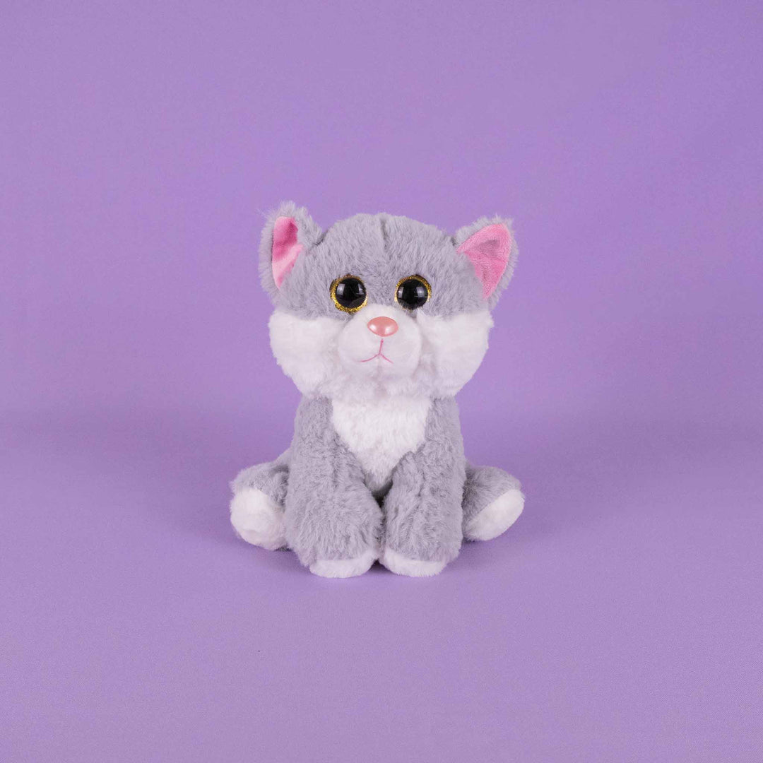 Set de 9 piezas Zoológico de peluche animales de 25 cm, perro, gato, conejo, panda, oso, rana, chango, mapache y elefante