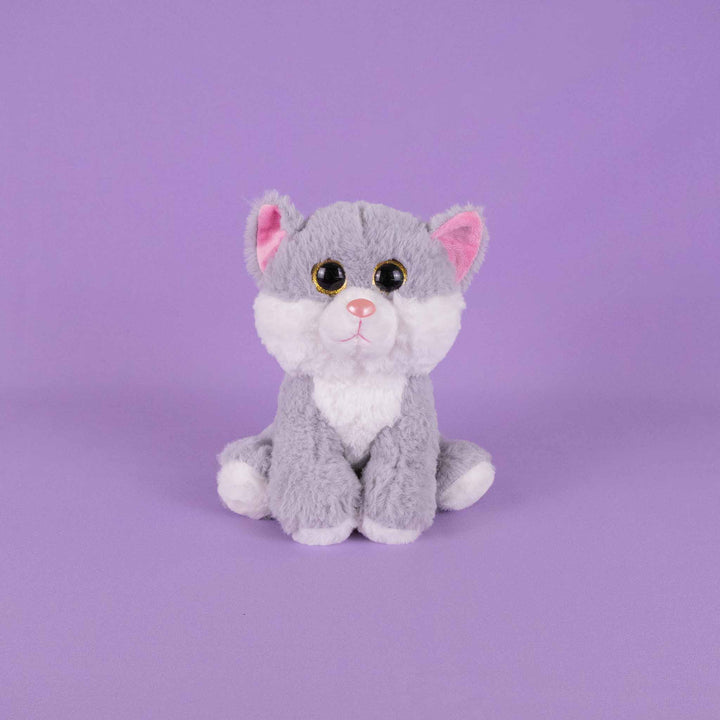 Set de 9 piezas Zoológico de peluche animales de 25 cm, perro, gato, conejo, panda, oso, rana, chango, mapache y elefante