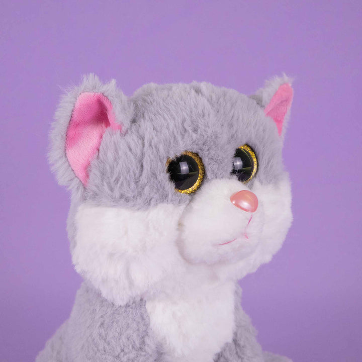 Set de 9 piezas Zoológico de peluche animales de 25 cm, perro, gato, conejo, panda, oso, rana, chango, mapache y elefante