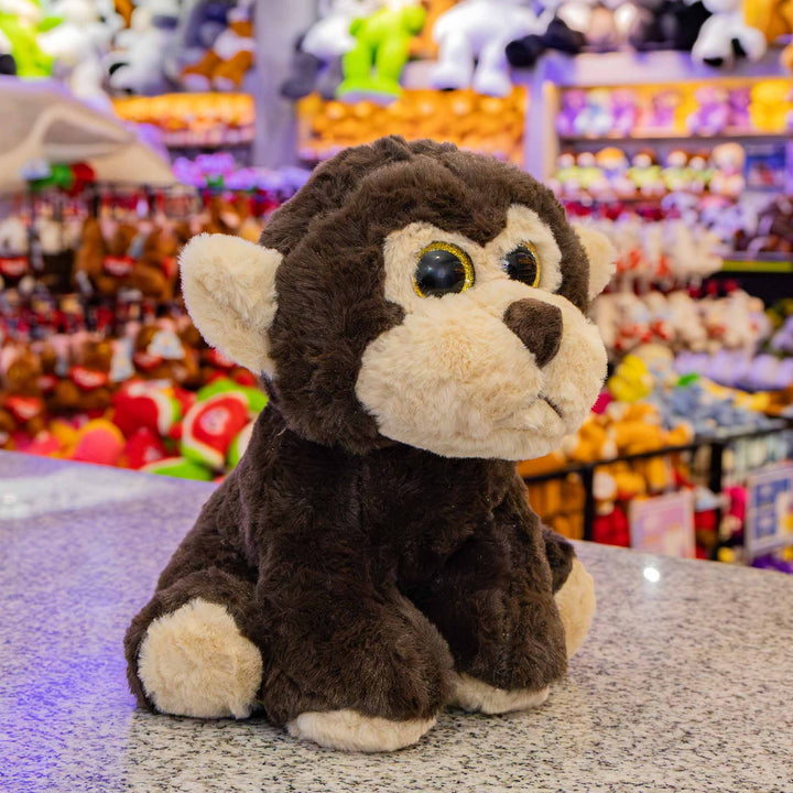 Set de 9 piezas Zoológico de peluche animales de 25 cm, perro, gato, conejo, panda, oso, rana, chango, mapache y elefante
