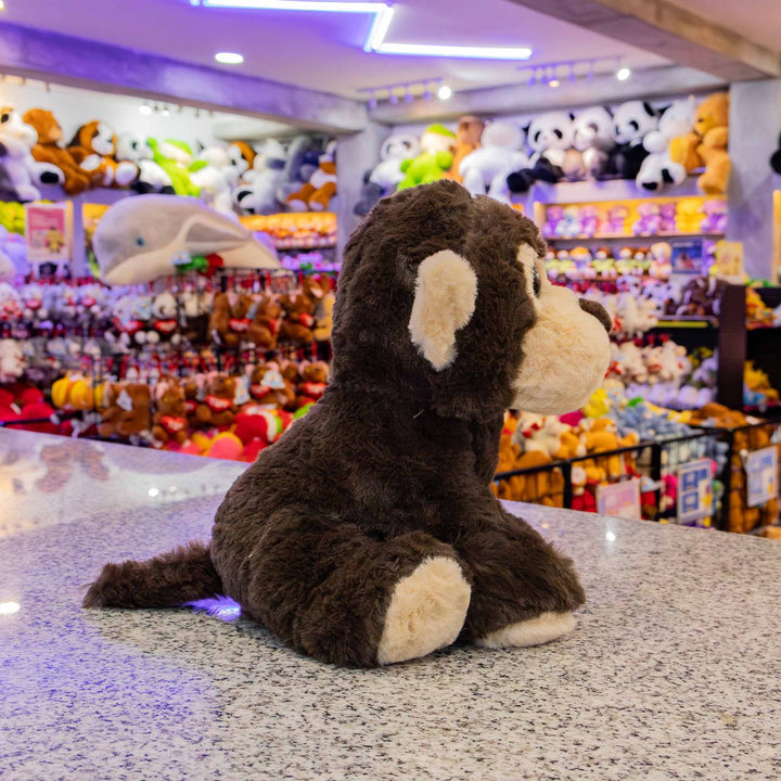 Set de 9 piezas Zoológico de peluche animales de 25 cm, perro, gato, conejo, panda, oso, rana, chango, mapache y elefante