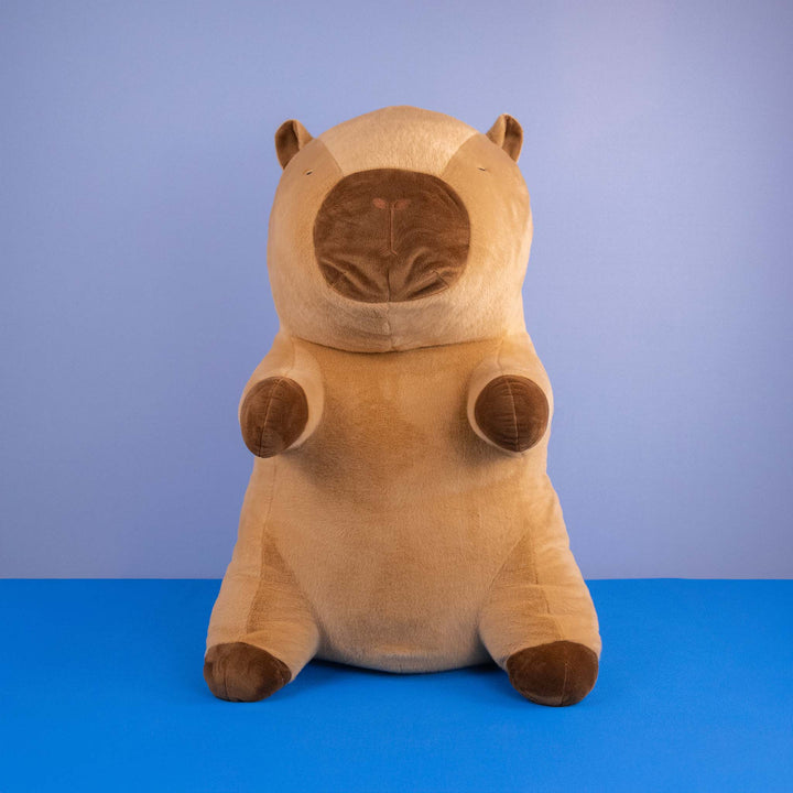 Capibara de peluche gigante, color café extra suave