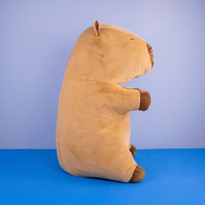 Capibara de peluche gigante, color café extra suave