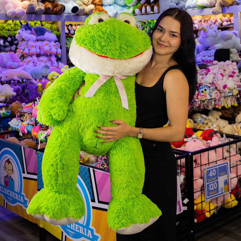 Rana de peluche gigantes super suave y abrazable. Ideal para regalar o coleccionar toda la variedad.