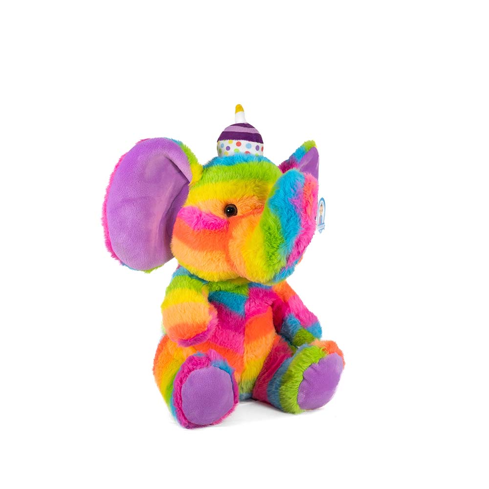 Elefante de peluche HBD 28 cm , peluches para regalo de cumpleaños