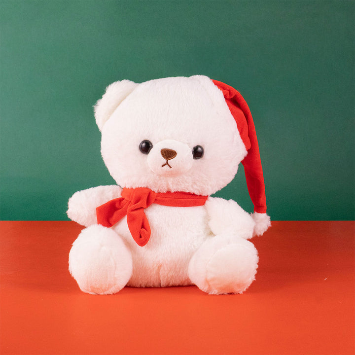 Oso Bubu navideño Blanco 28 cm