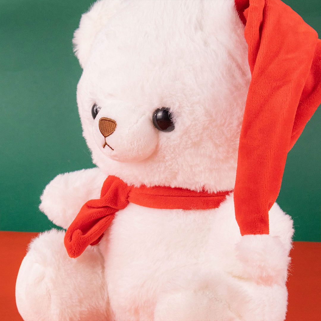 Oso Bubu navideño Blanco 28 cm