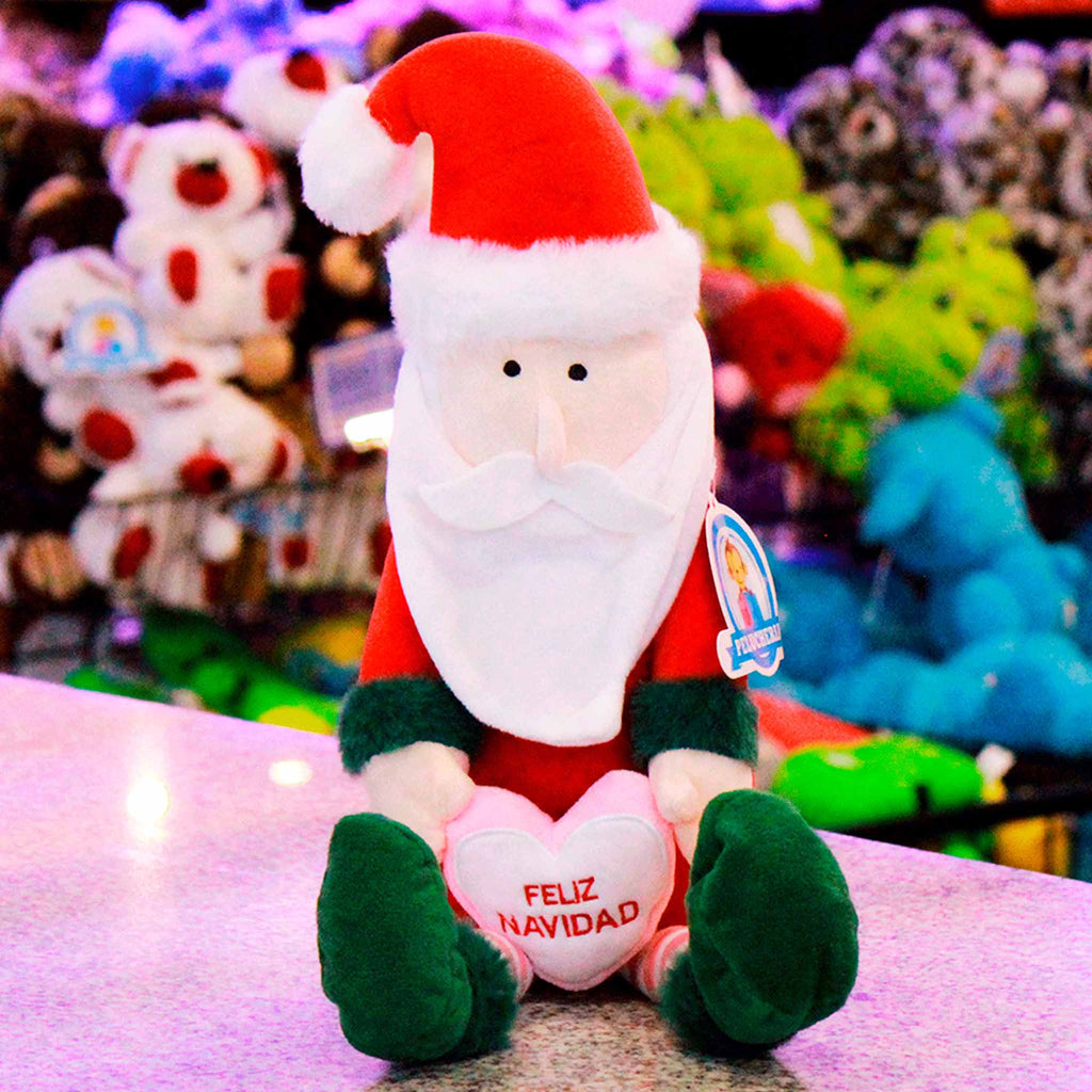 Santa Claus de peluche de navidad calidad premium ultra suave y abrazable, ideal para las fiestas navideñas.