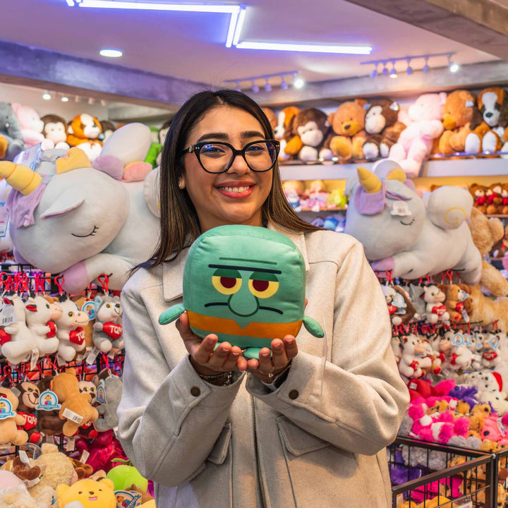 Bob Esponja de peluche Kawaii Cubes 18 cm, peluches de licencias. Personajes de Bob esponja, Calamardo, Arenita , Plantón y Patricio 