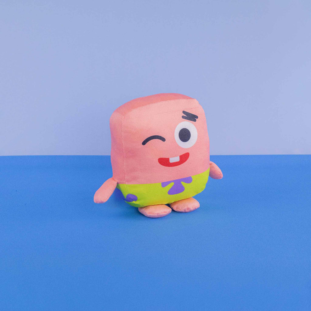 Bob Esponja de peluche Kawaii Cubes 18 cm, peluches de licencias. Personajes de Bob esponja, Calamardo, Arenita , Plantón y Patricio 