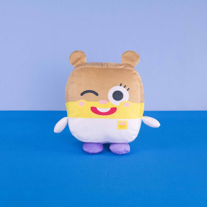 Bob Esponja de peluche Kawaii Cubes 18 cm, peluches de licencias. Personajes de Bob esponja, Calamardo, Arenita , Plantón y Patricio 