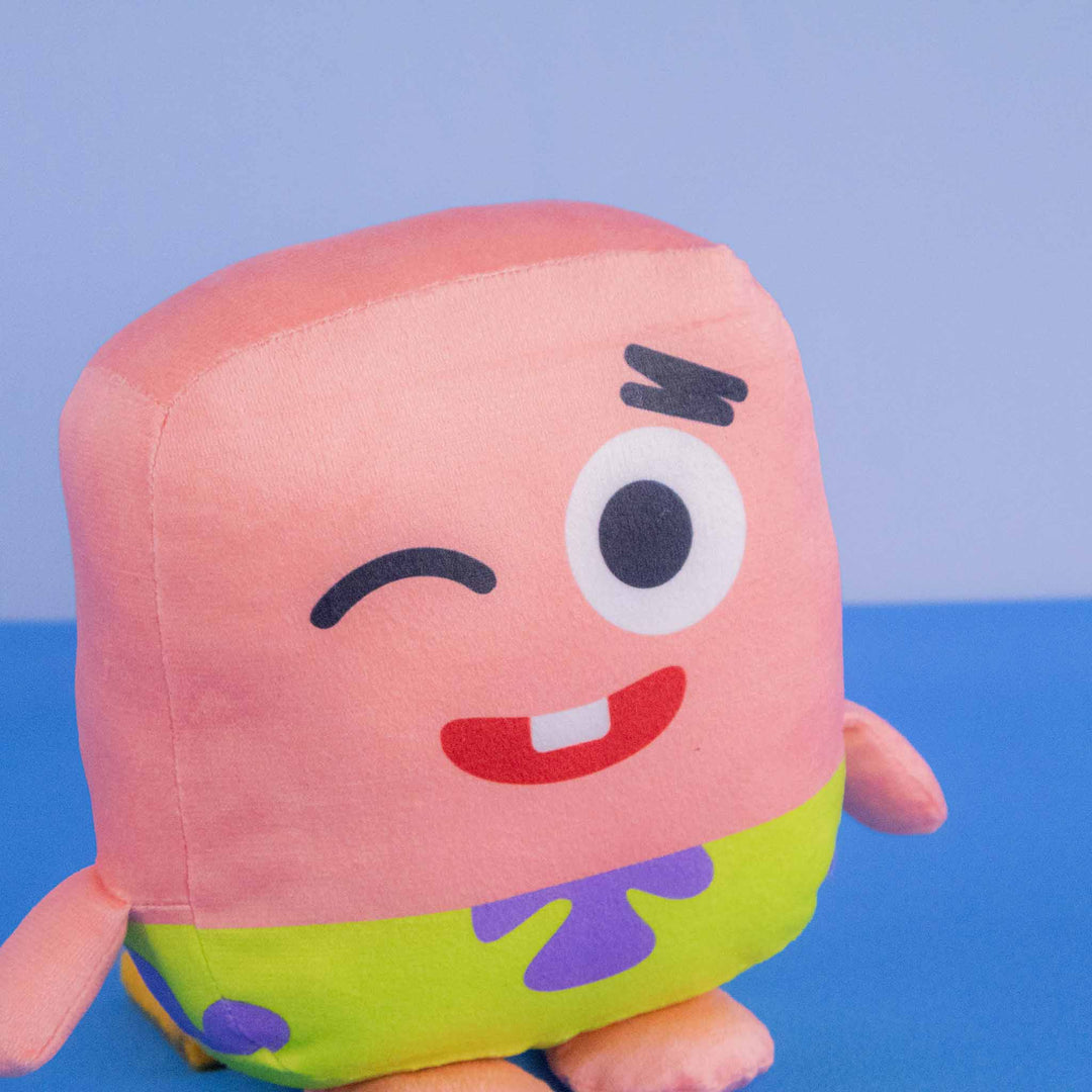 Bob Esponja de peluche Kawaii Cubes 18 cm, peluches de licencias. Personajes de Bob esponja, Calamardo, Arenita , Plantón y Patricio 