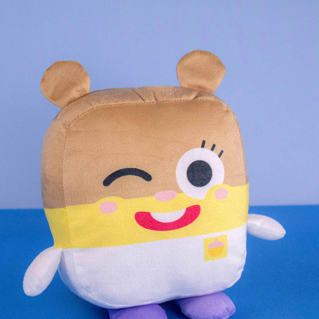 Bob Esponja de peluche Kawaii Cubes 18 cm, peluches de licencias. Personajes de Bob esponja, Calamardo, Arenita , Plantón y Patricio 