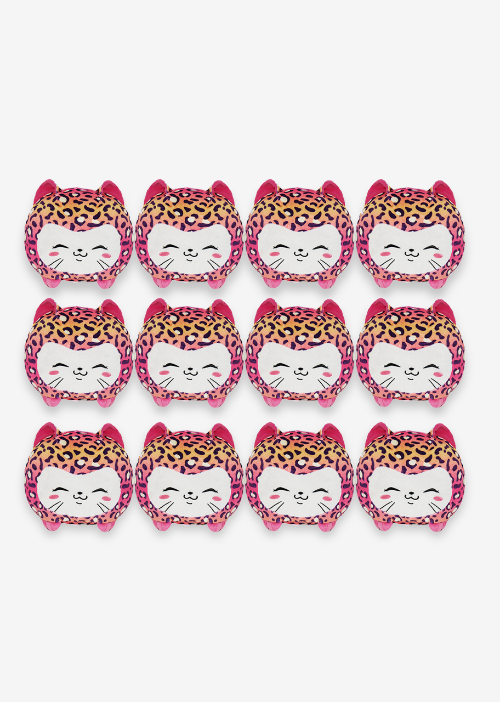 Set 12 piezas Bolita de peluche Jaguar Kawaii 17 cm - Pelucheria