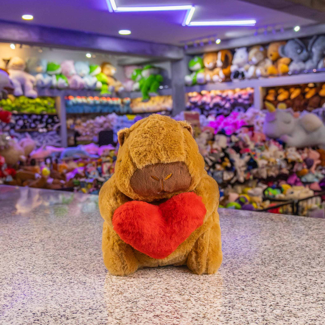 Capibara de peluche al mayoreo. Peluches de novedad para San Valentín 