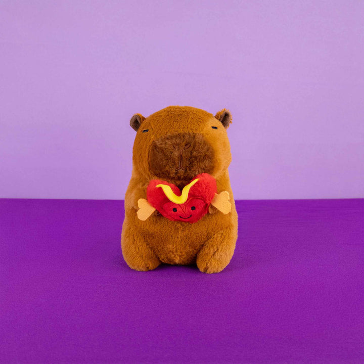Capibara de peluche para San Valentín. Peluches ideales para maquinas de garra , maquinas de peluches. 