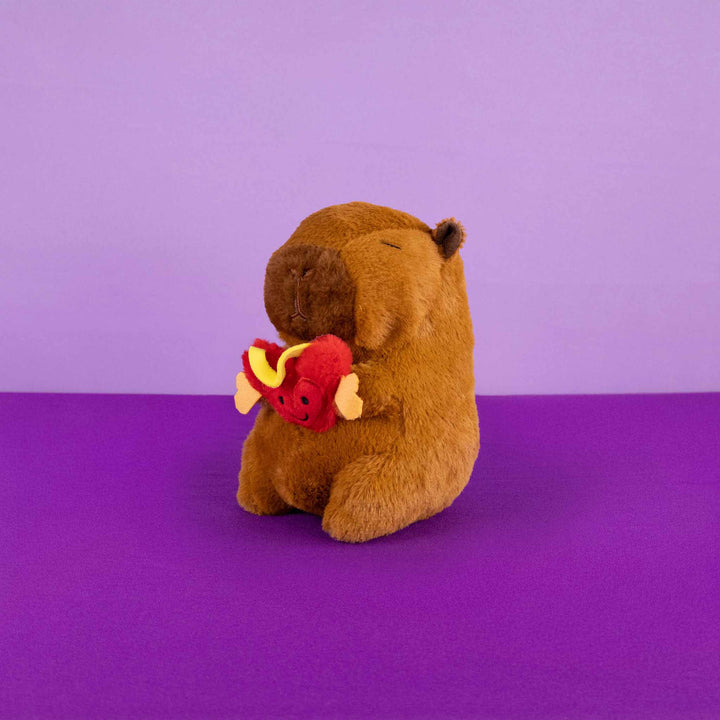 Capibara de peluche para San Valentín. Peluches ideales para maquinas de garra , maquinas de peluches. 