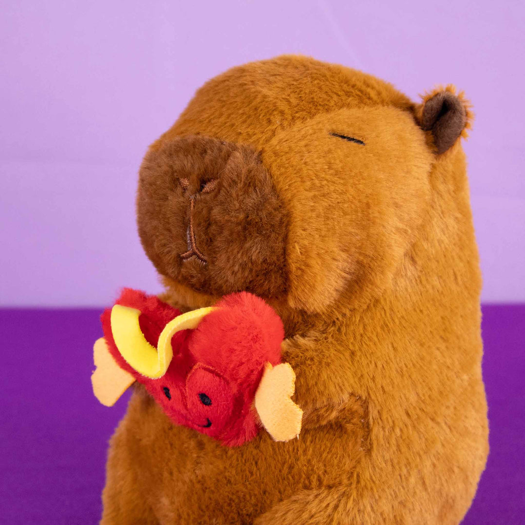 Capibara de peluche para San Valentín. Peluches ideales para maquinas de garra , maquinas de peluches. 