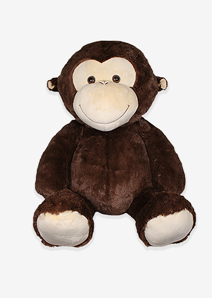 Chango de peluche gigante super suave y abrazable. Ideal para regalar, para eventos, baby showers y fiestas. 