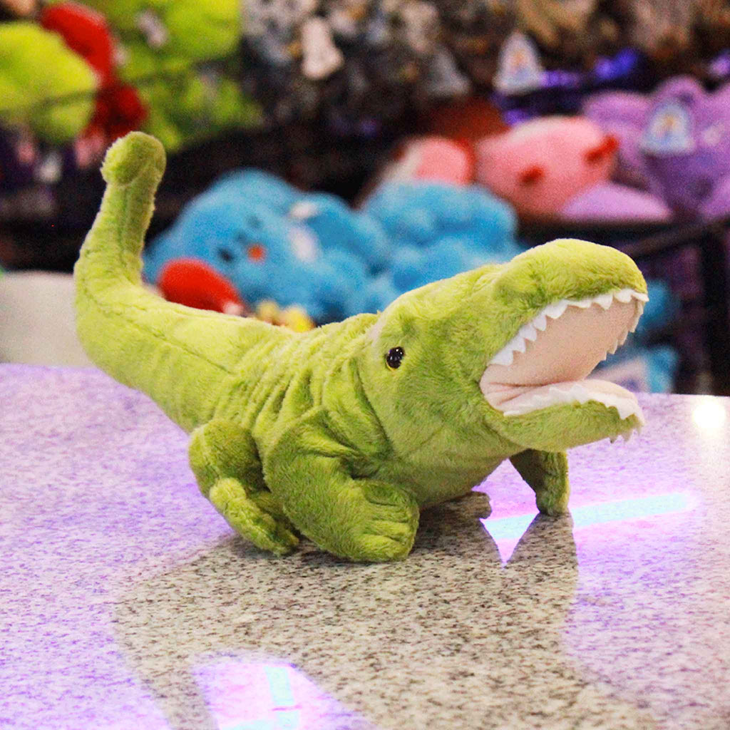 Cocodrilo de peluche color verde al mayoreo, ideal para los fanáticos de los animales 
