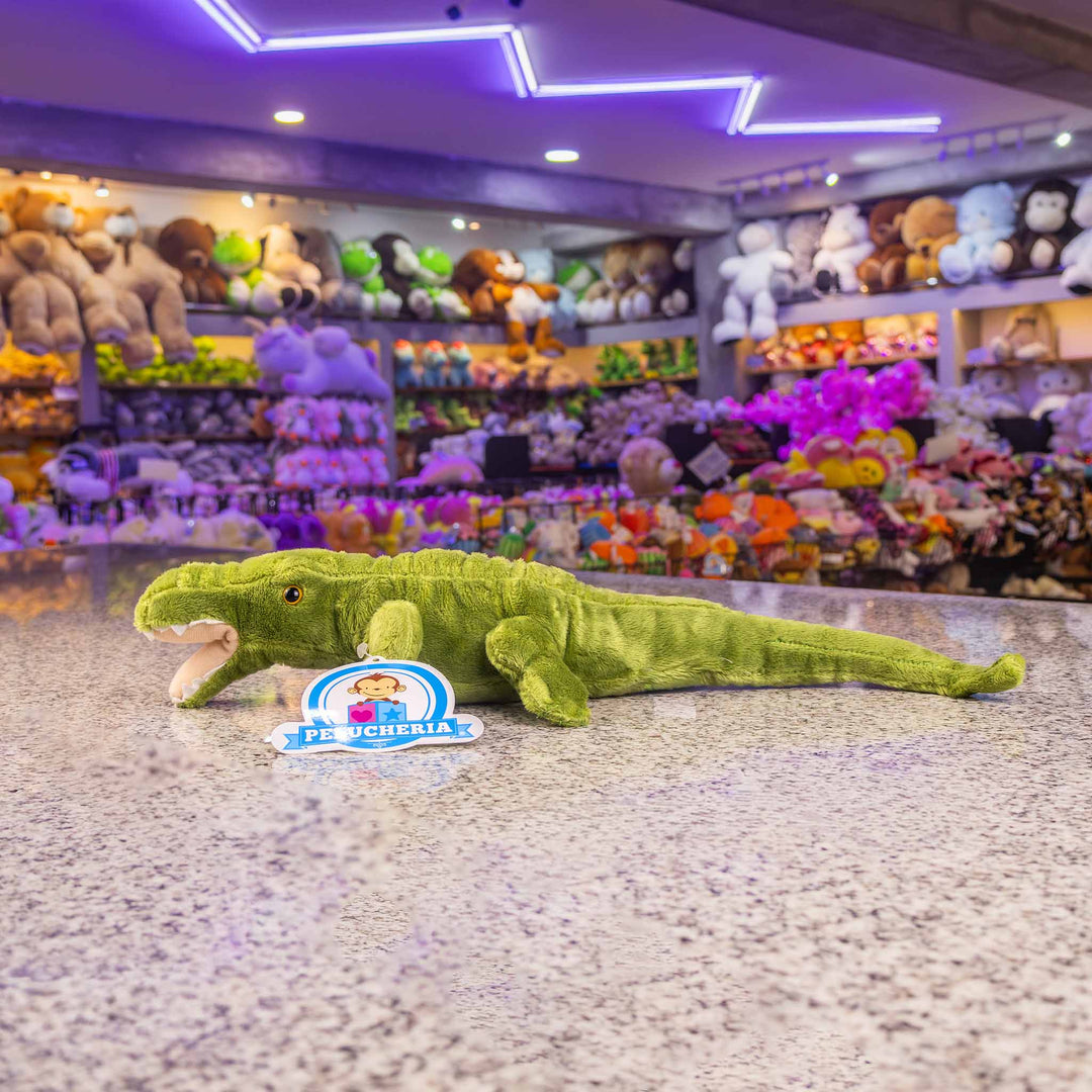 Cocodrilo de peluche Miami 30 cm, peluches para decorar fiesta de niño 