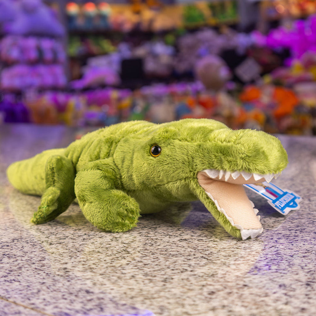 Cocodrilo de peluche color verde al mayoreo, ideal para los fanáticos de los animales 