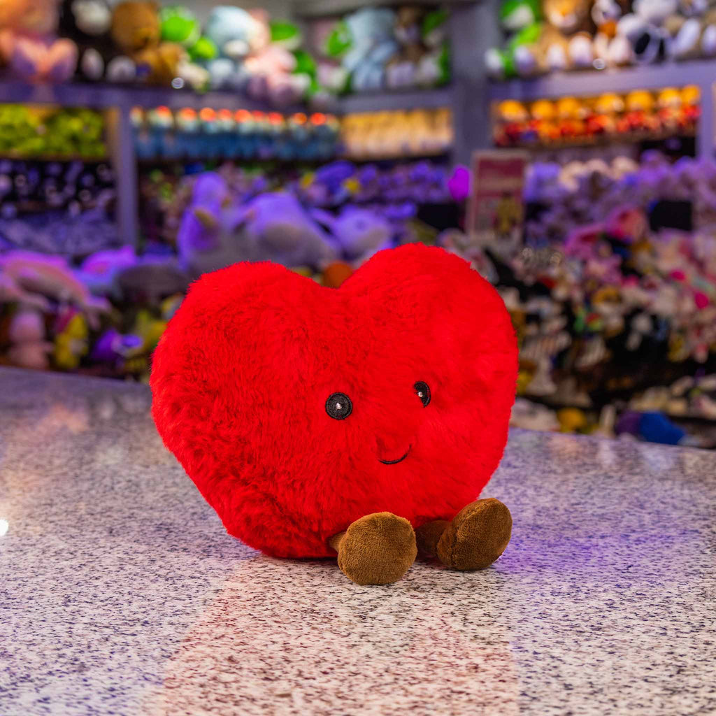 Cojín de corazón de peluche al mayoreo. Peluches para San Valentín. Tiendas de regalo