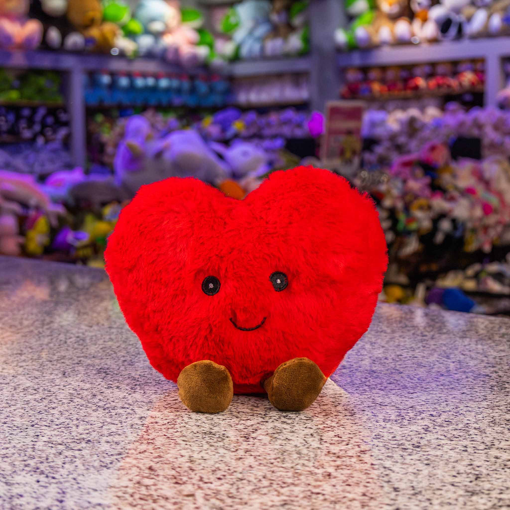 Cojín de corazón de peluche al mayoreo. Peluches para San Valentín. Tiendas de regalo