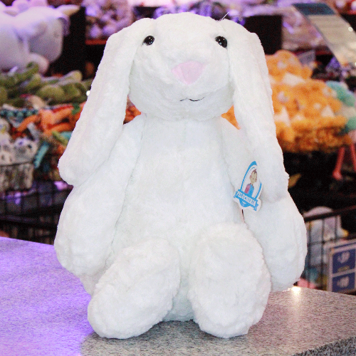 CONEJO BLANCO DE PELUCHE ADORABLE 