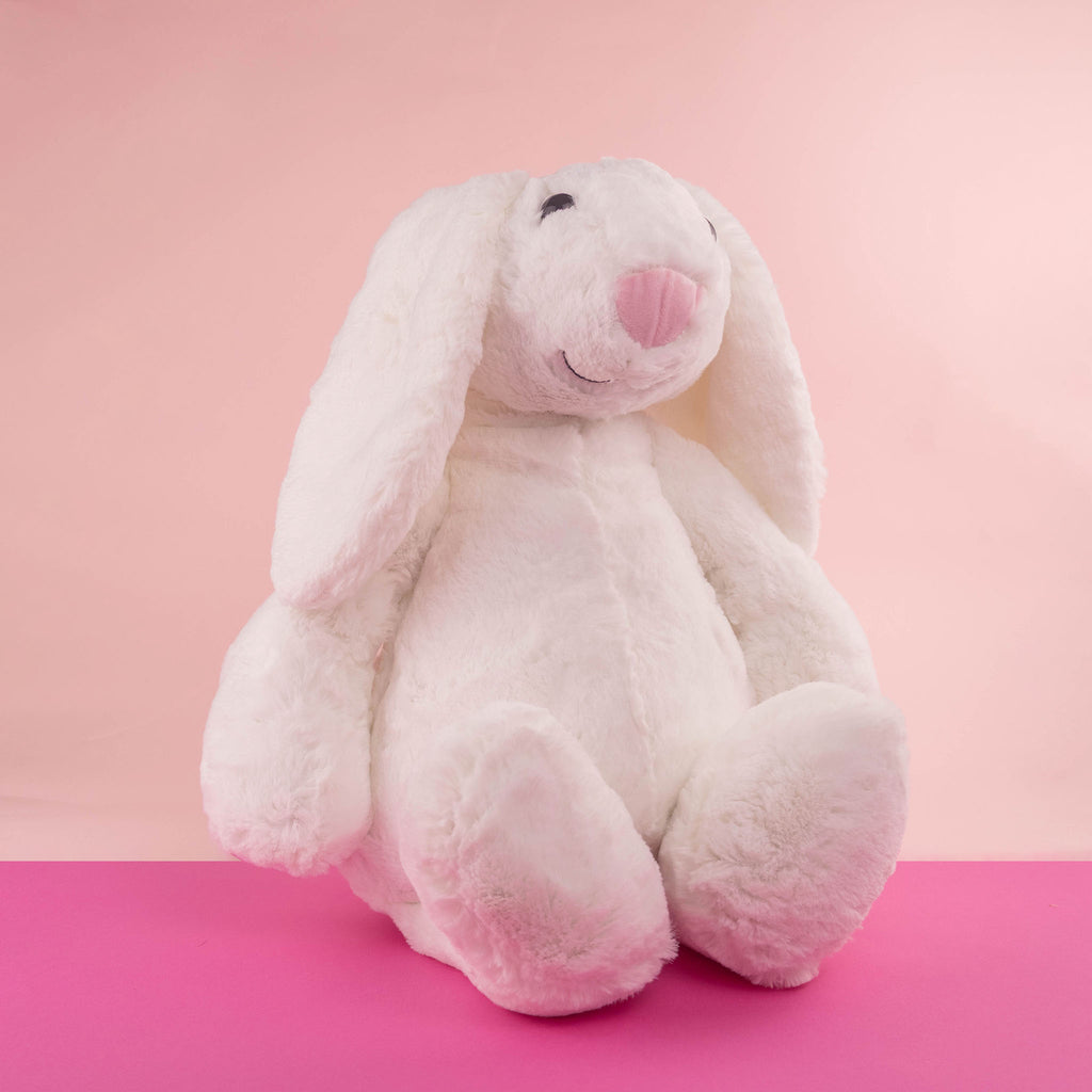 Conejo de peluche gigante, color blanco super suave e ideal para regalar