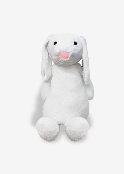 Conejo de peluche Roger Blanco 60 cm, conejo de peluche decorativo para eventos, regalos o fiestas