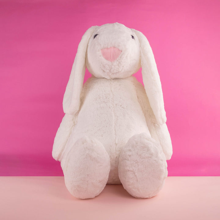 Conejo de peluche Roger Blanco 60 cm, conejo de peluche decorativo para eventos, regalos o fiestas 