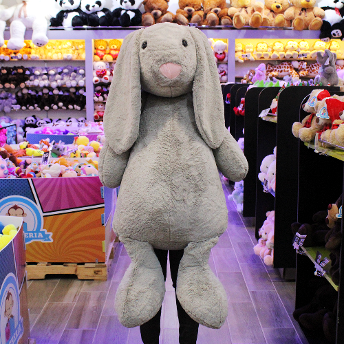 CONEJO GRIS DE PELUCHE 