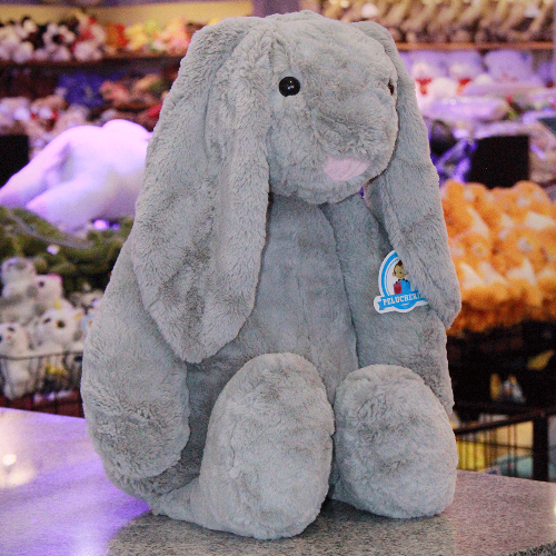 CONEJO GRIS DE PELUCHE 
