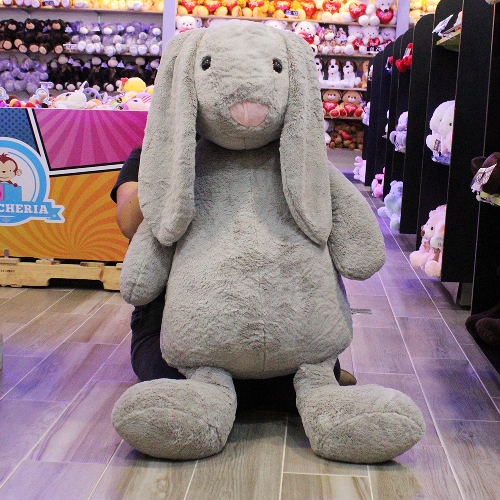CONEJO GRIS DE PELUCHE 
