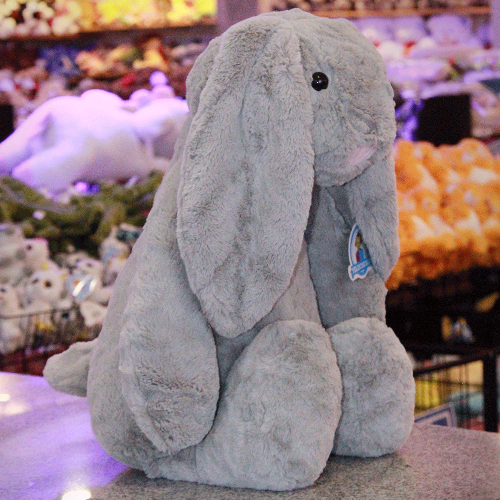 CONEJO GRIS DE PELUCHE 