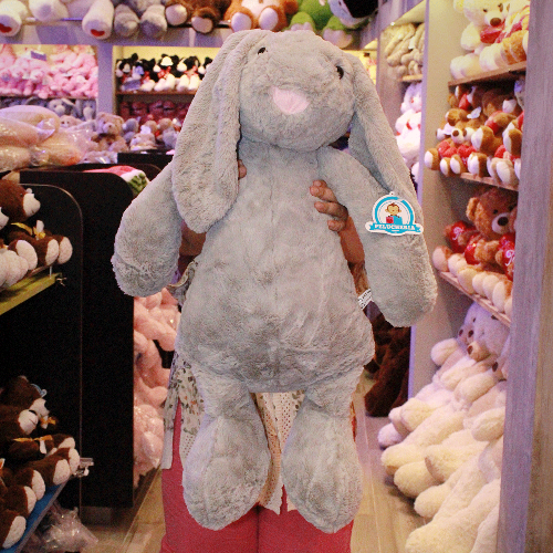 CONEJO GRIS DE PELUCHE 
