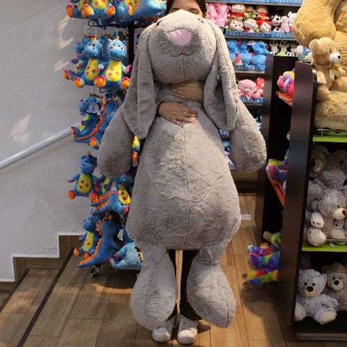 CONEJO GRIS DE PELUCHE 